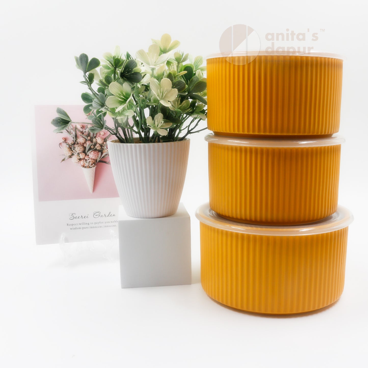 Yellow Fresh Keeping Bowl Set