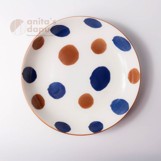 Polka Dots Deep Plate (8 inch)