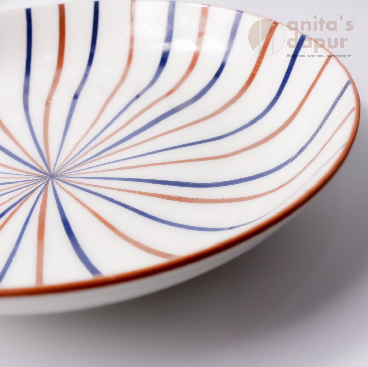 Pinstripe Deep Plate (8 inch)