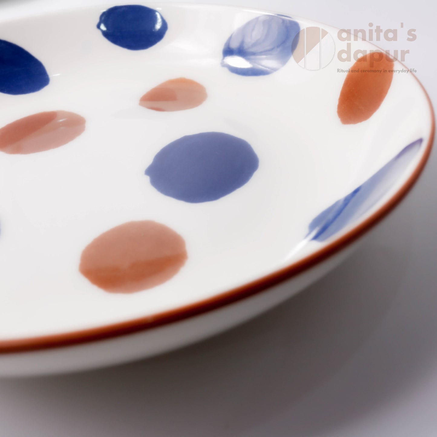 Polka Dots Deep Plate (8 inch)