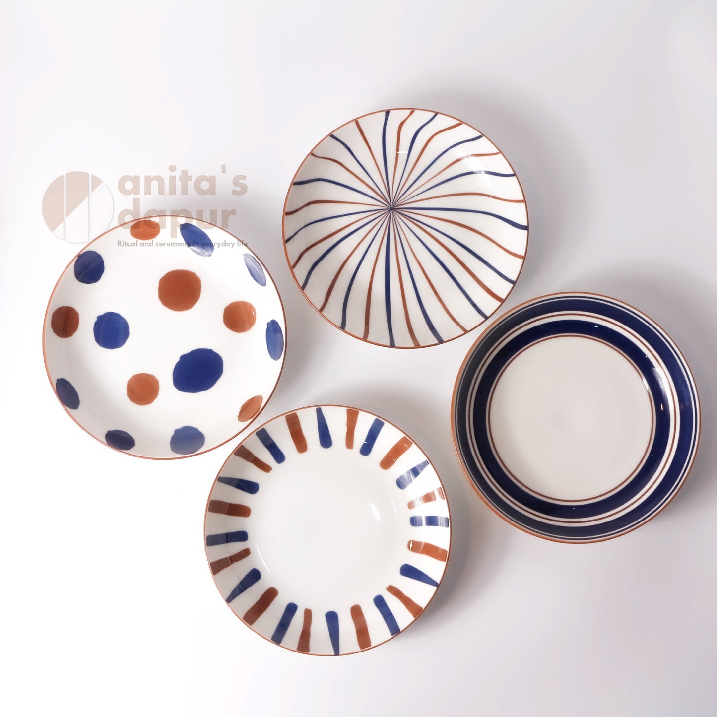 Polka Dots Deep Plate (8 inch)