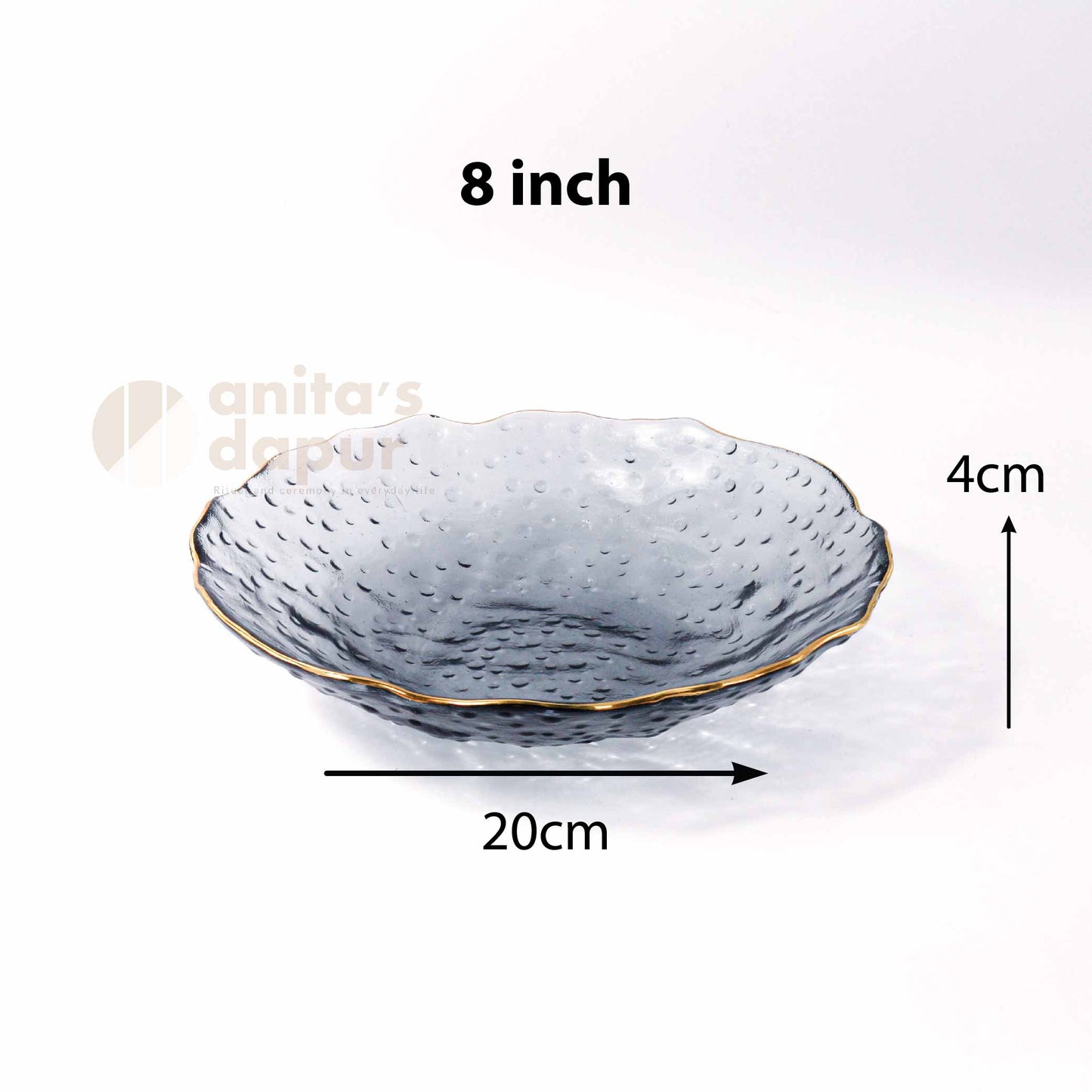 Smoky Grey Salad Bowl (8 inch)