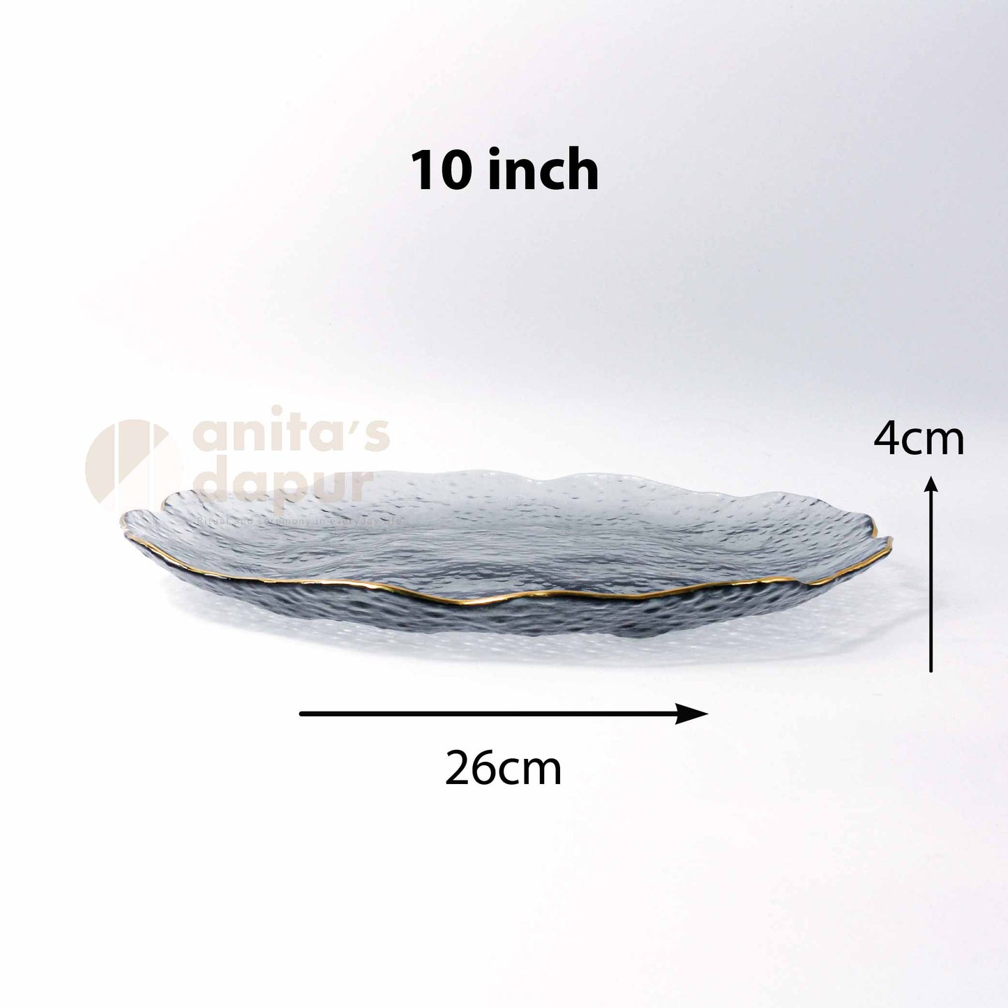 Smoky Grey Salad Plate (10 inch)