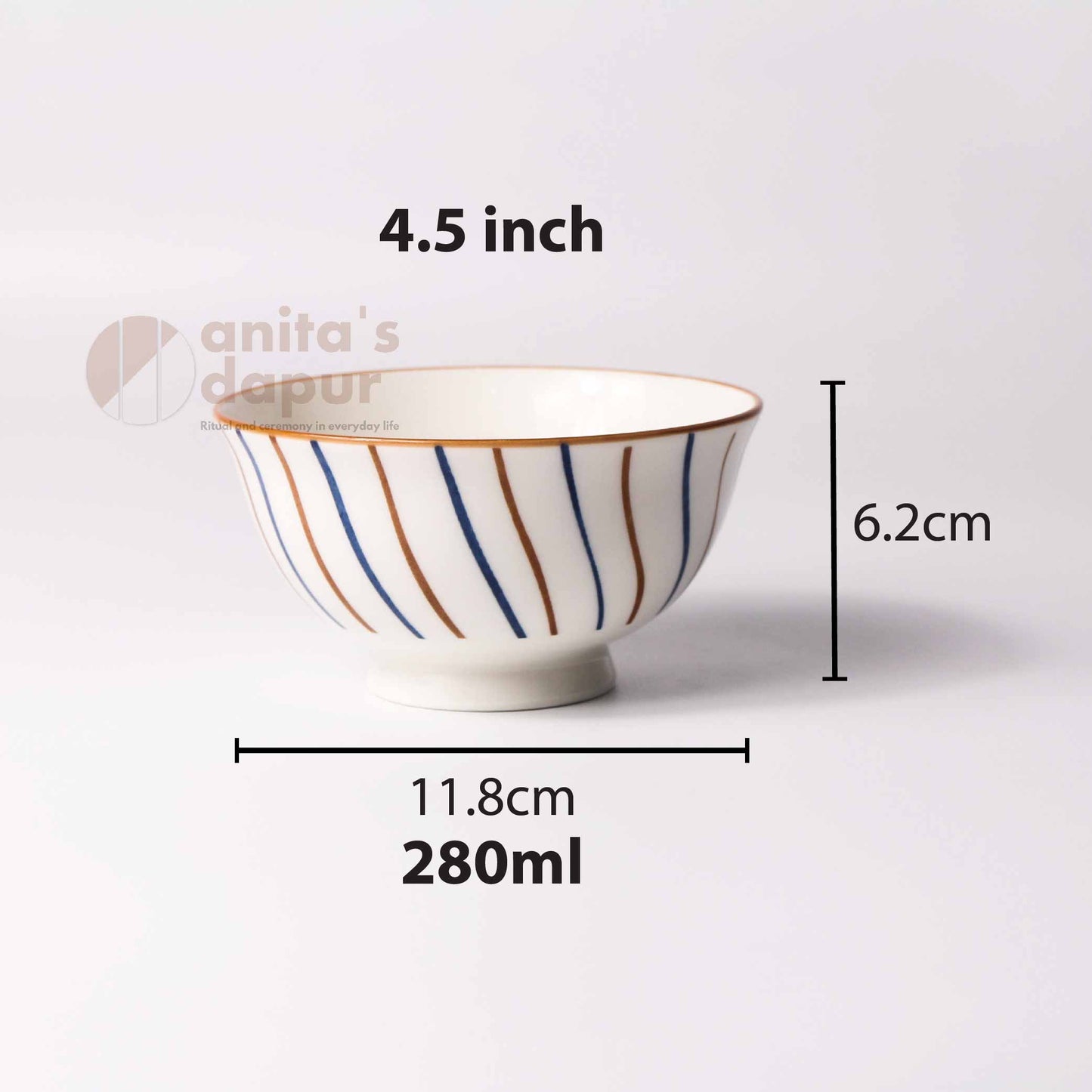 Pinstripe Bowl (4.5 inch)