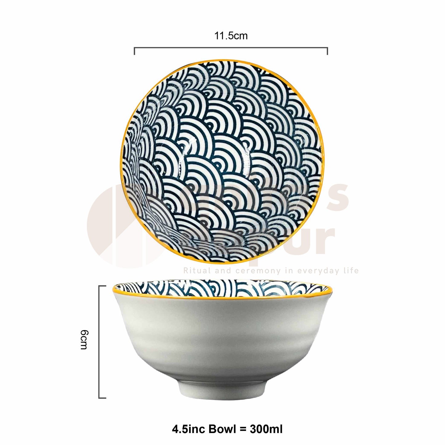 Square Wave Bowls (4.5inch and 8inch)