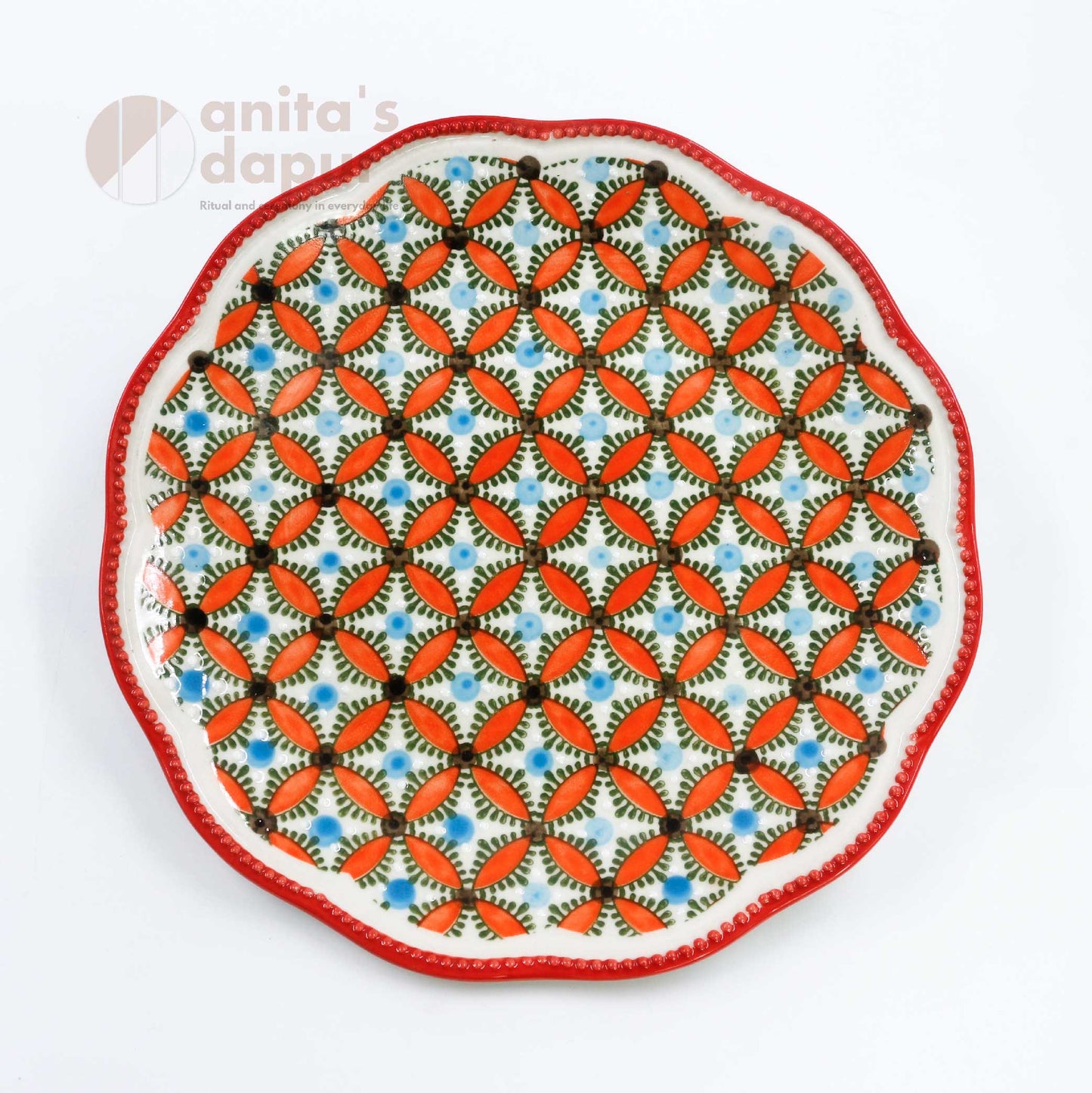 Orange Copper Coin Plate (8inch , 10inch)
