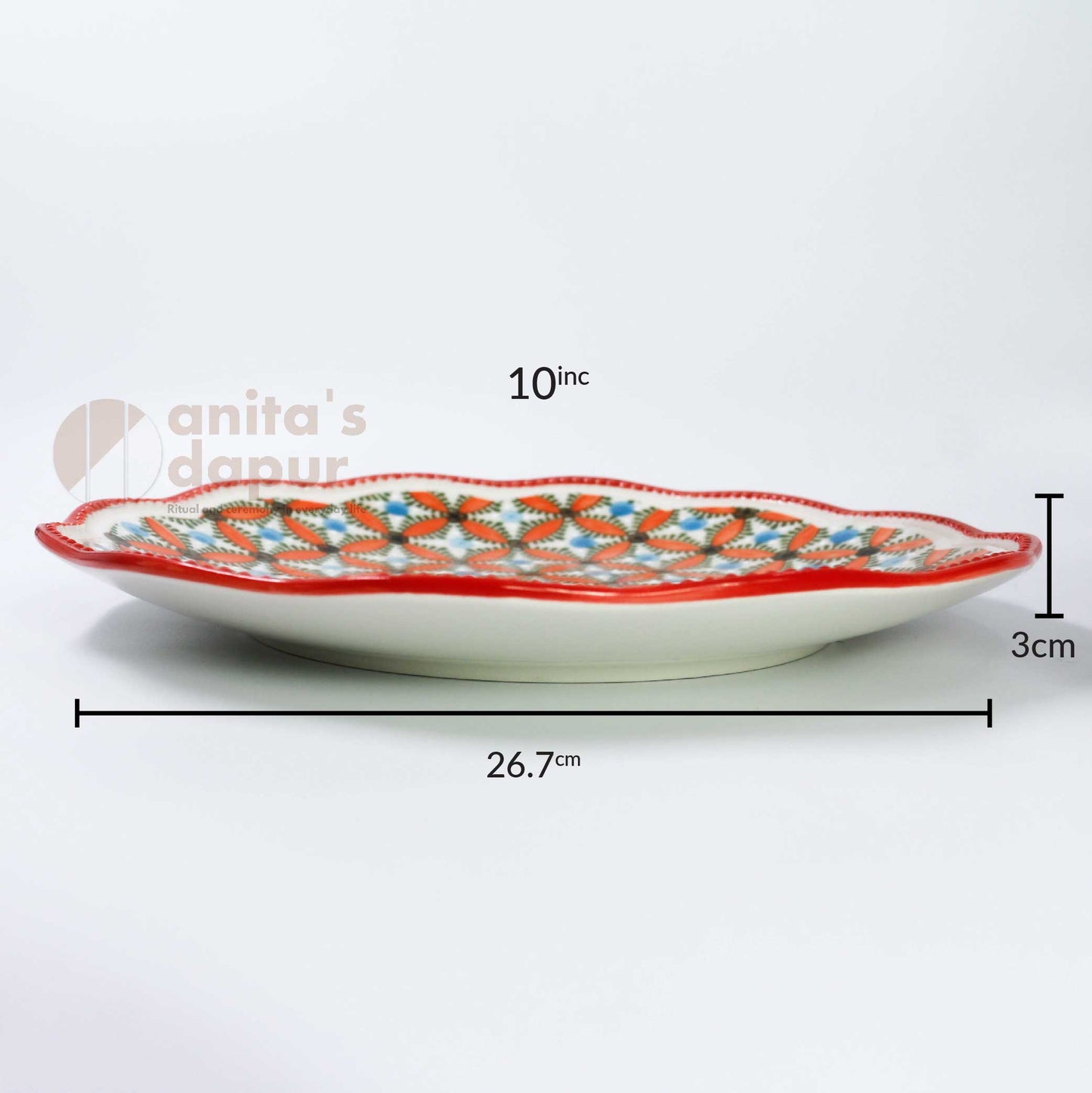 Orange Copper Coin Plate (8inch , 10inch)