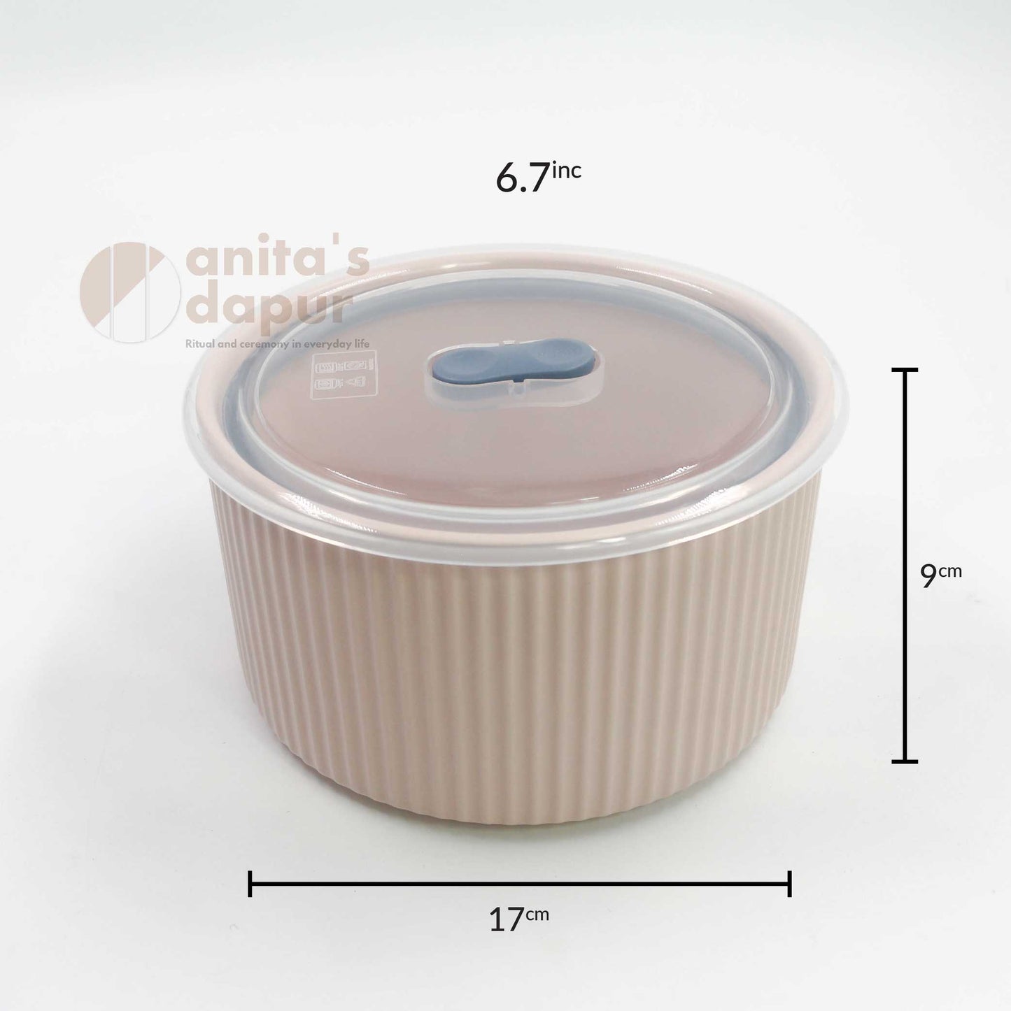 Pink Fresh Keeping Bowl (5.9 inch and 6.7 inch)