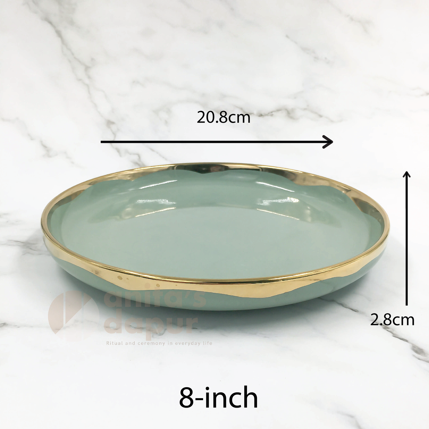 Premium Plate Light Green (saucer , 8inch , 9inch , 10inch , 11.5inch)