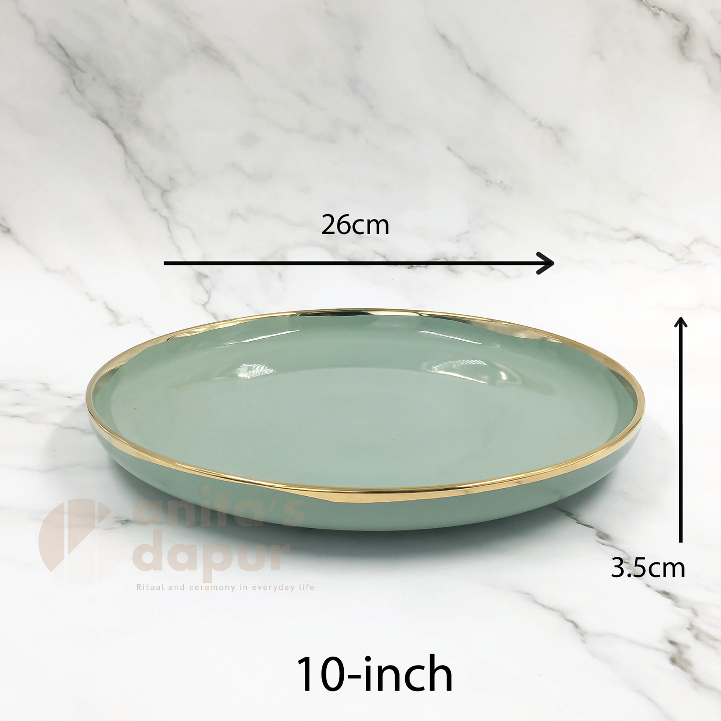 Premium Plate Light Green (saucer , 8inch , 9inch , 10inch , 11.5inch)