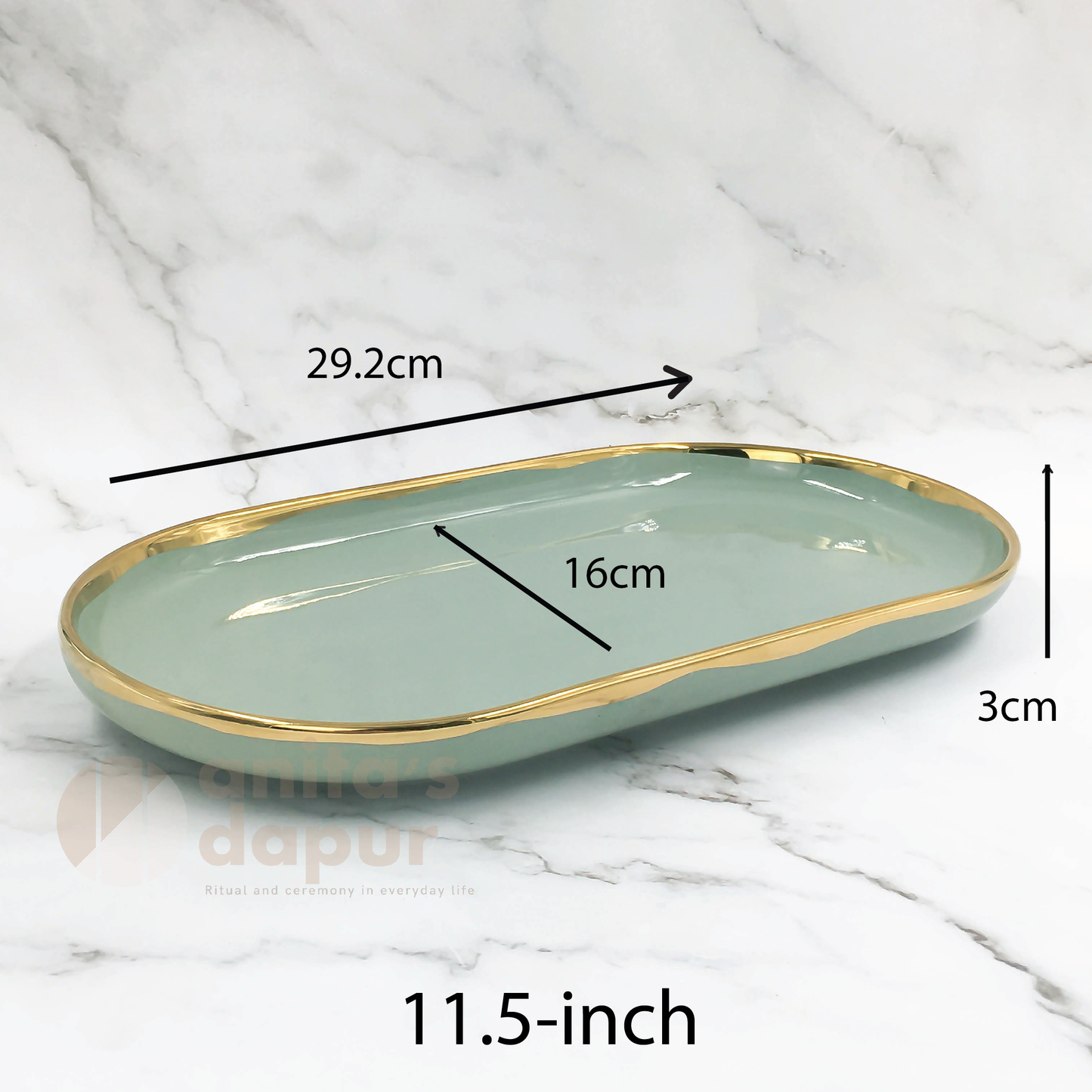 Premium Plate Light Green (saucer , 8inch , 9inch , 10inch , 11.5inch)