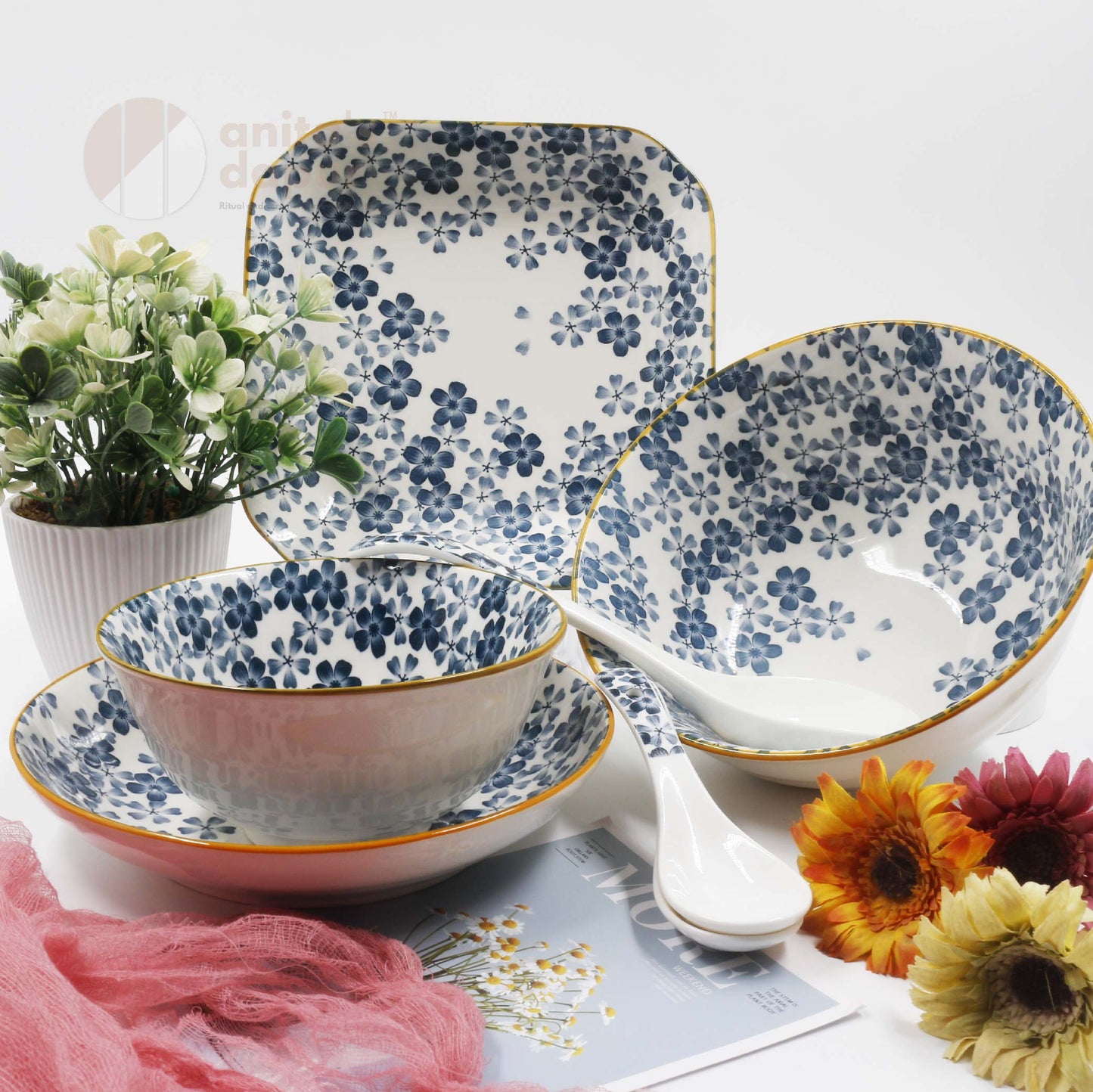 Romantic Sakura Bowls (6inch , 8inch)