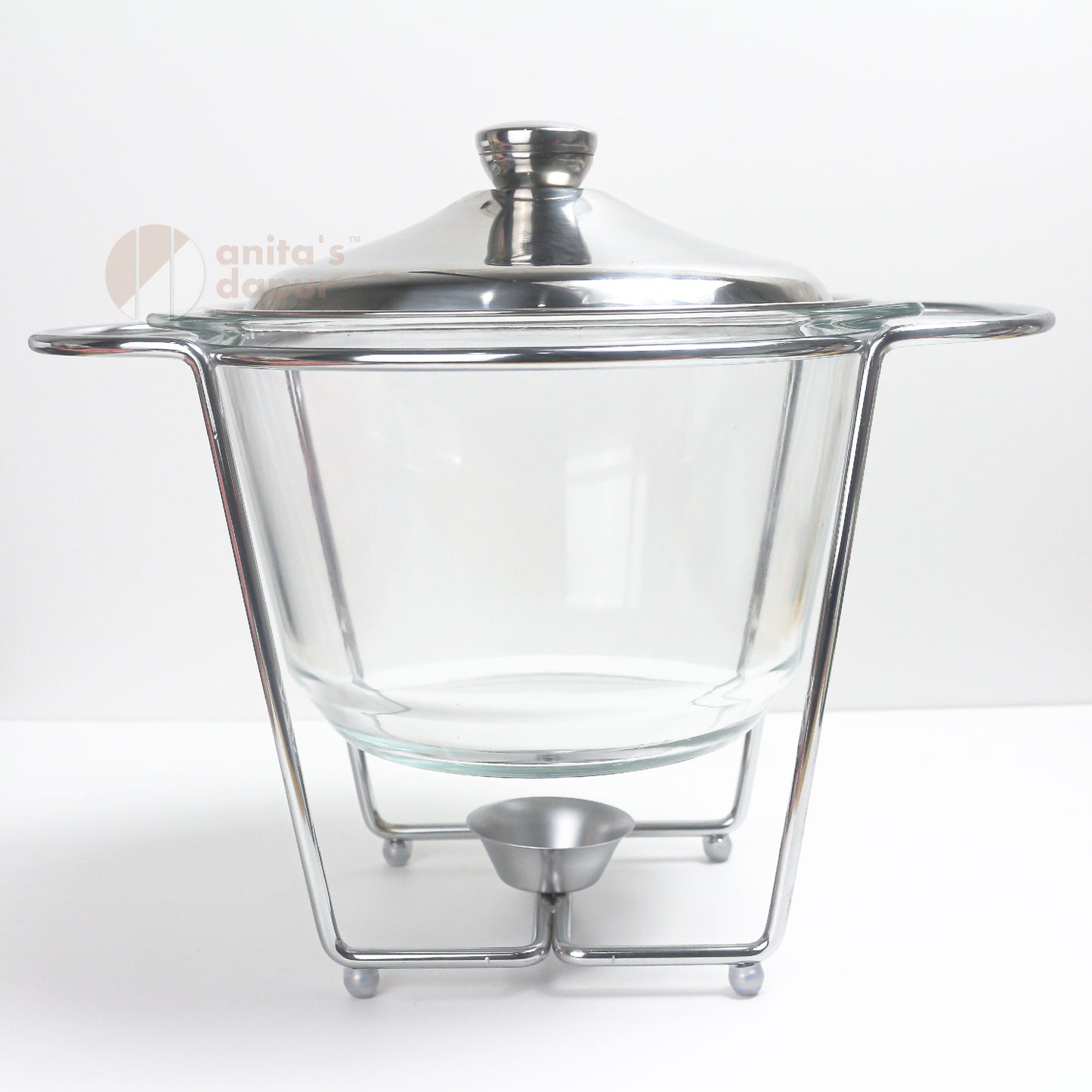 High Deep Glass Chafing Dish Gold & Silver (4L)