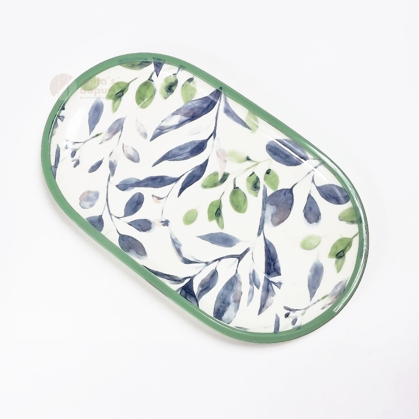 Pastoral Green Leaf Plate (8.5 inch , 10.5 inch , 11 inch)