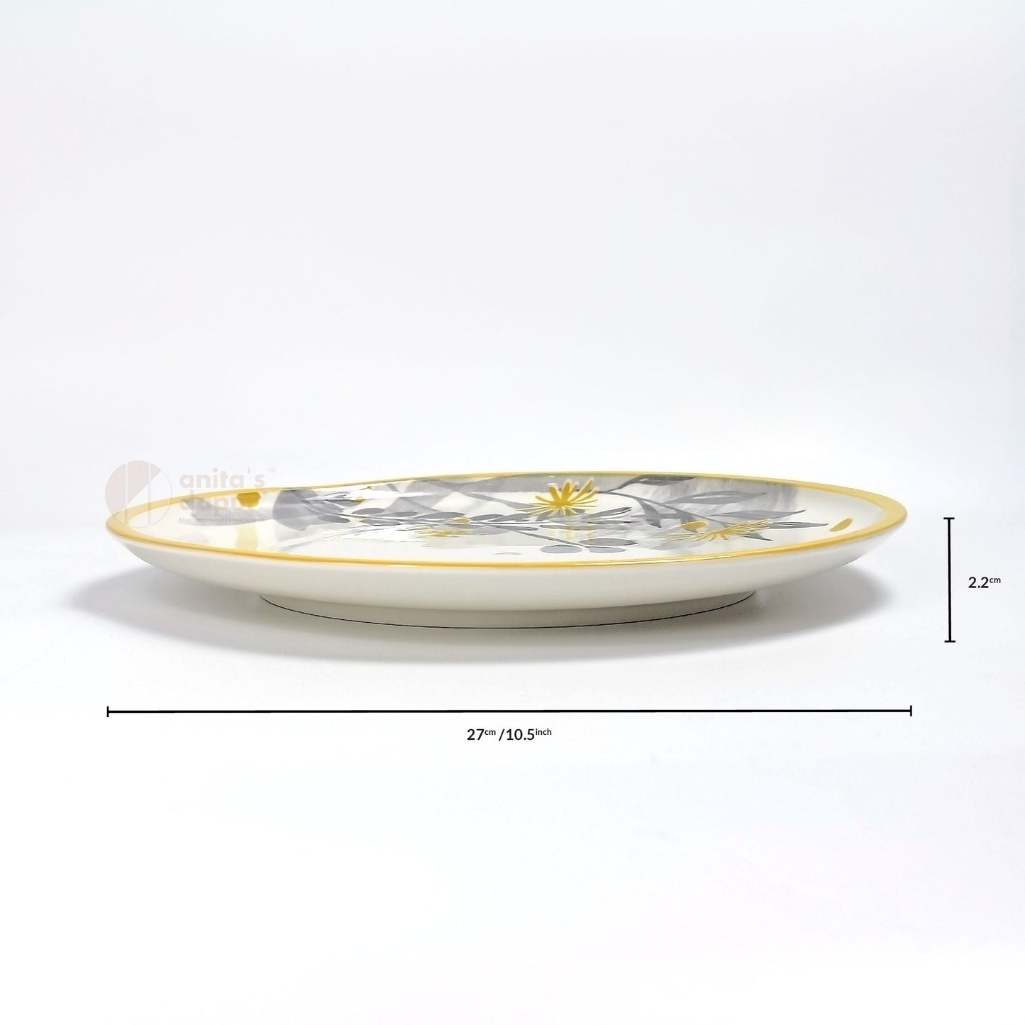 Pastoral Yellow Leaf Plate (8.5 inch , 10.5 inch , 11 inch)