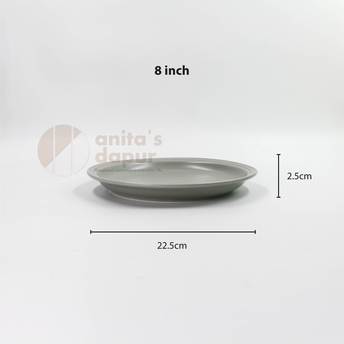Matte Plate Grey (8 inch , 10 inch)