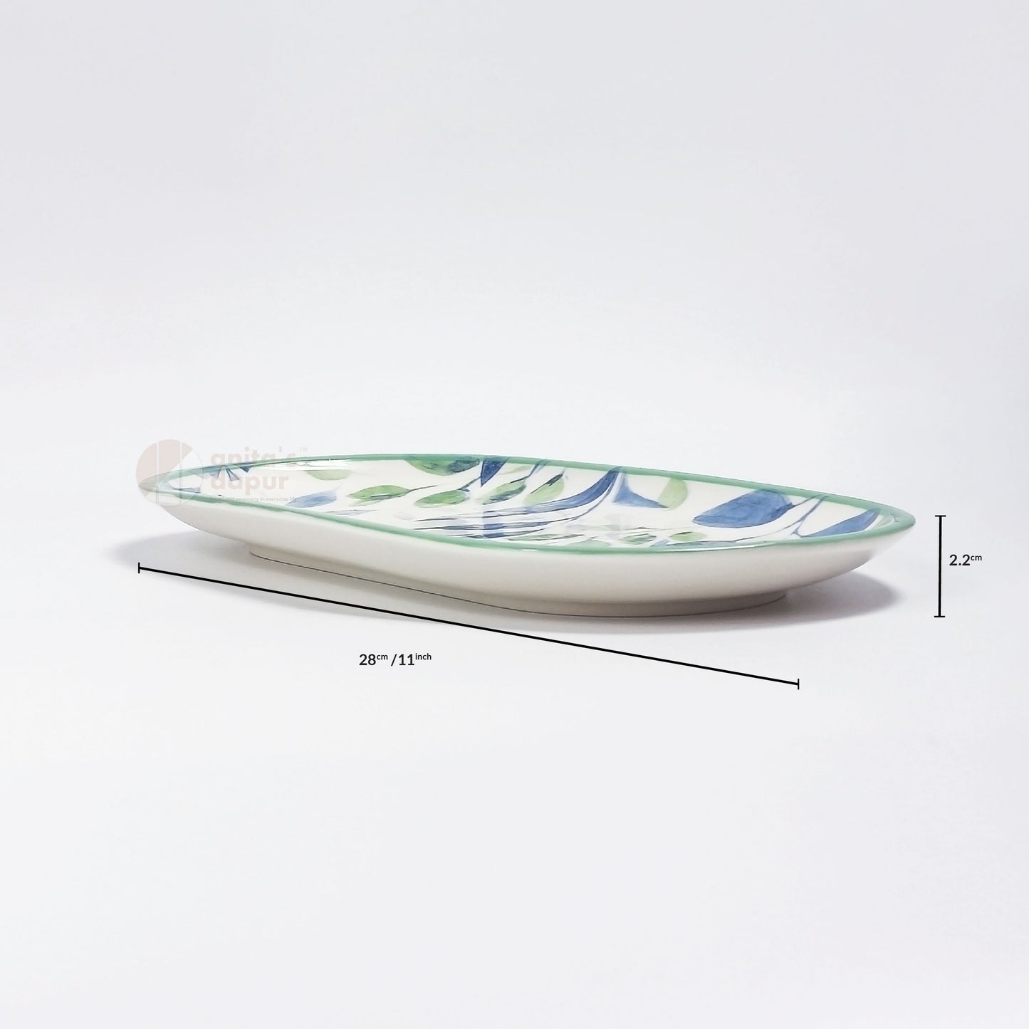 Pastoral Green Leaf Plate (8.5 inch , 10.5 inch , 11 inch)