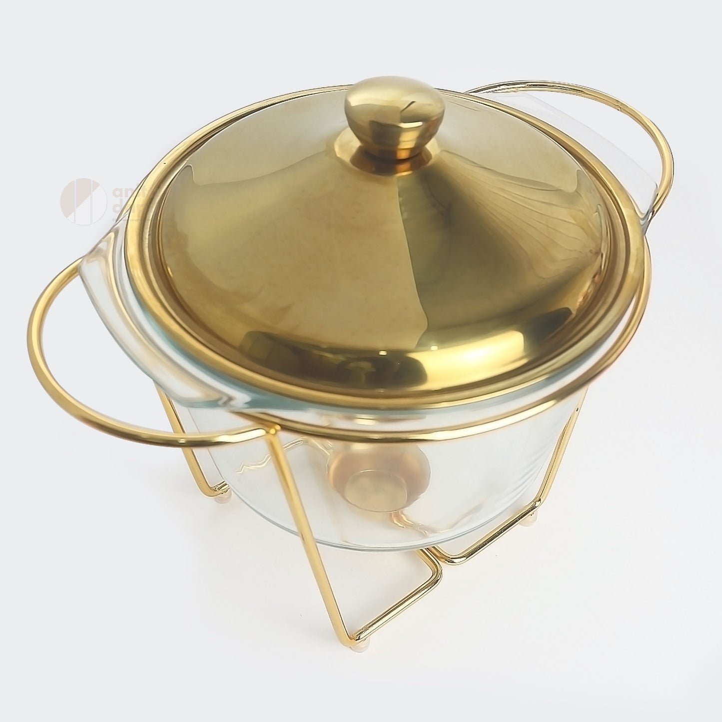 High Deep Glass Chafing Dish Gold & Silver (4L)