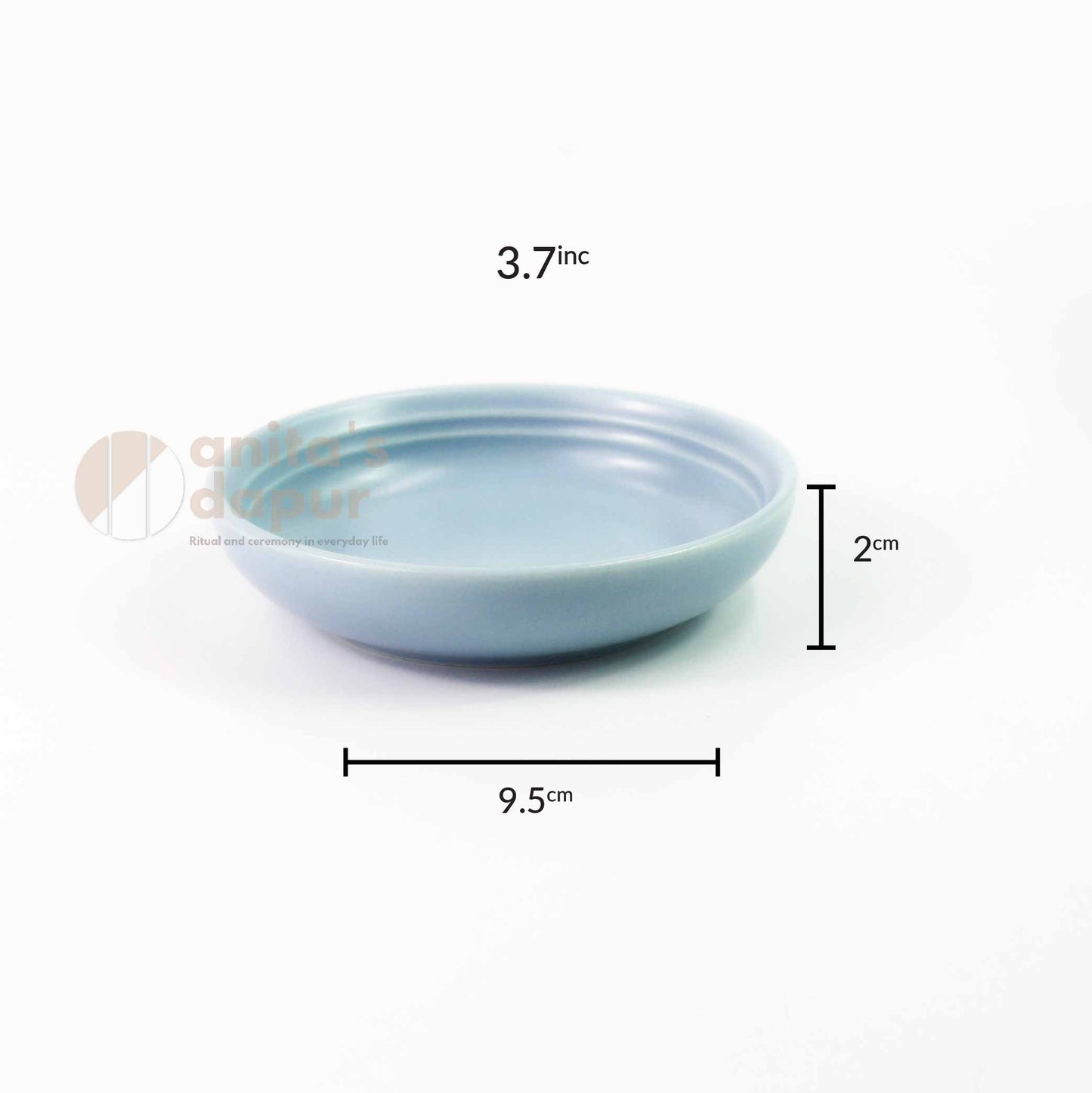 Matte Plate Blue (3.7inch , 8inch , 10inch , 12inch)