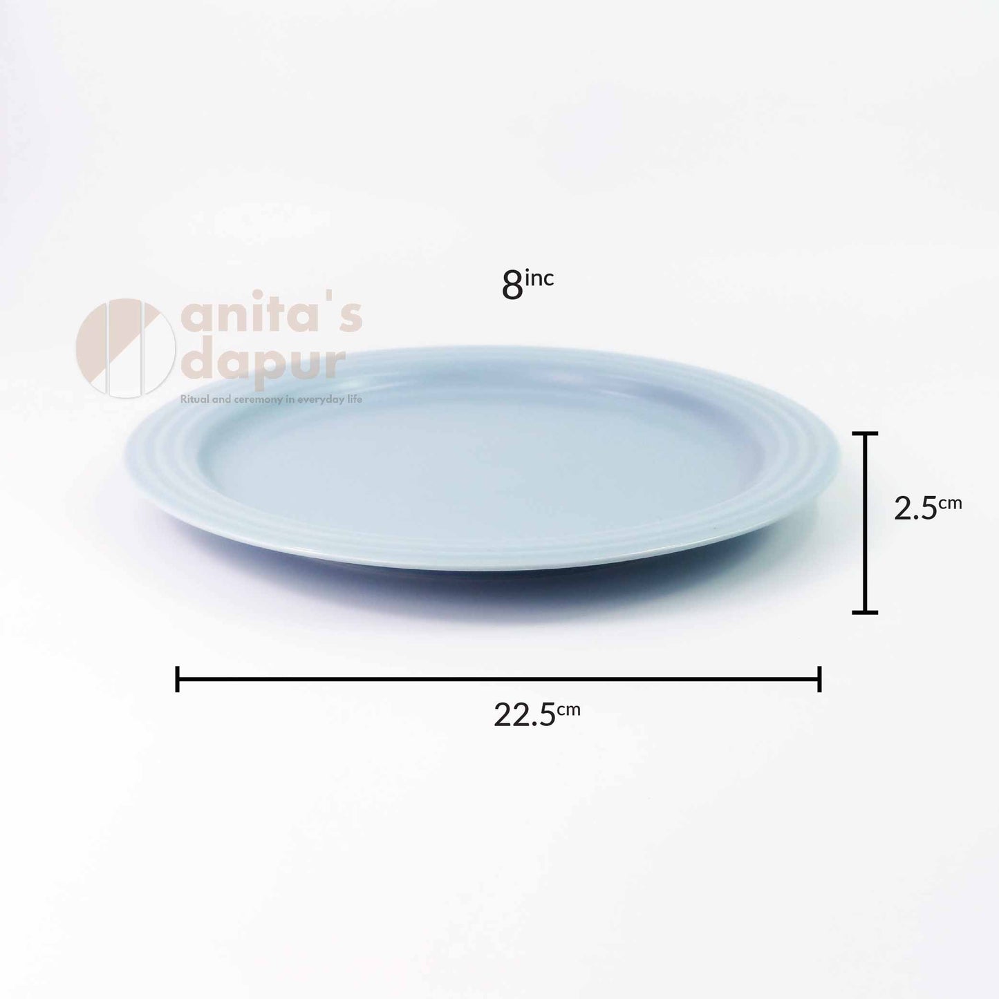 Matte Plate Blue (3.7inch , 8inch , 10inch , 12inch)
