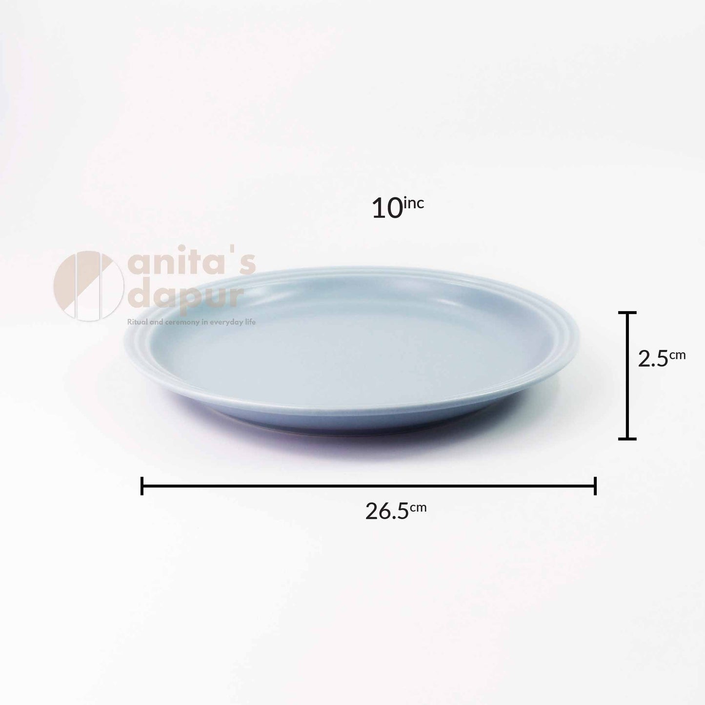 Matte Plate Blue (3.7inch , 8inch , 10inch , 12inch)