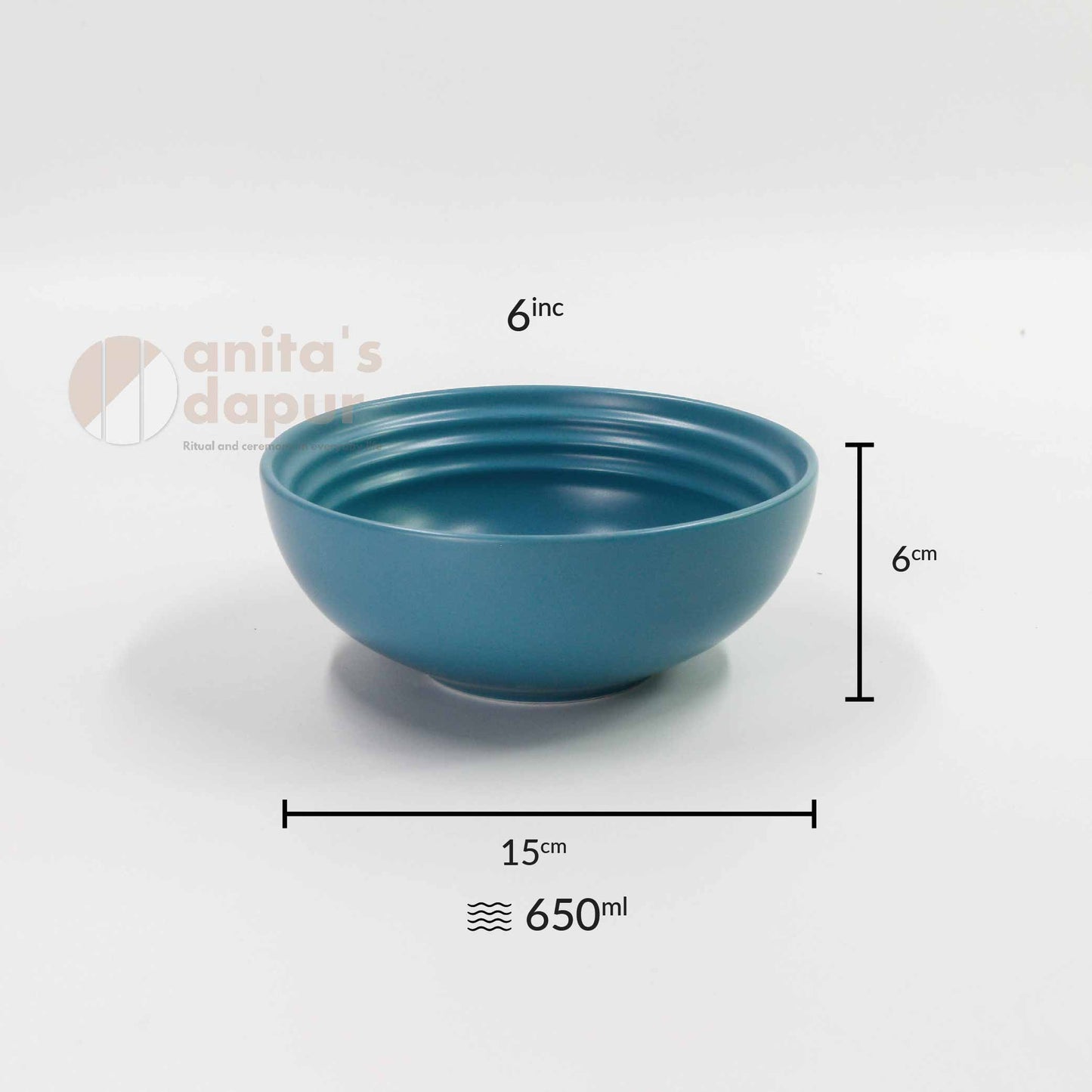 Matte Bowl Turquoise (6inch)