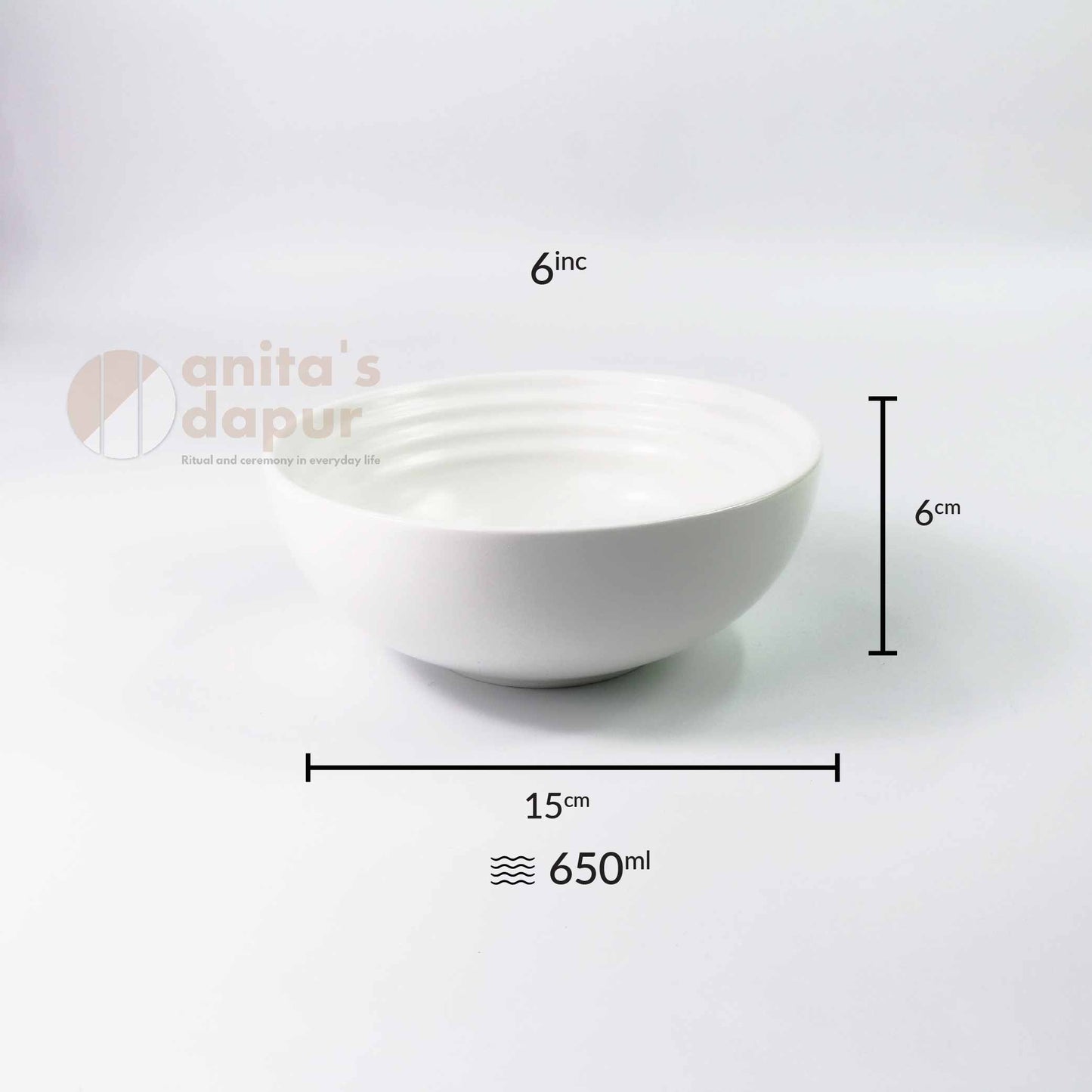 Matte Bowls White (4.5inch , 6inch , 8inch)