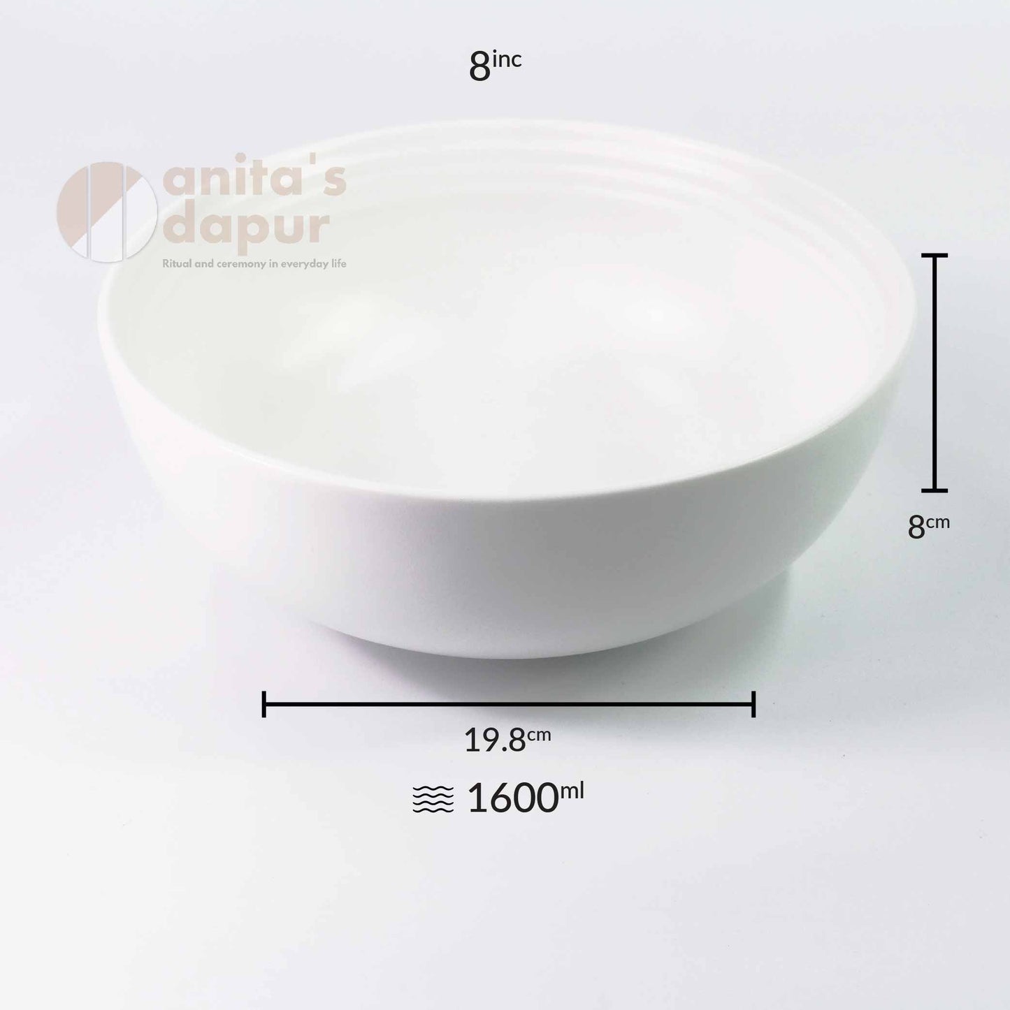 Matte Bowls White (4.5inch , 6inch , 8inch)
