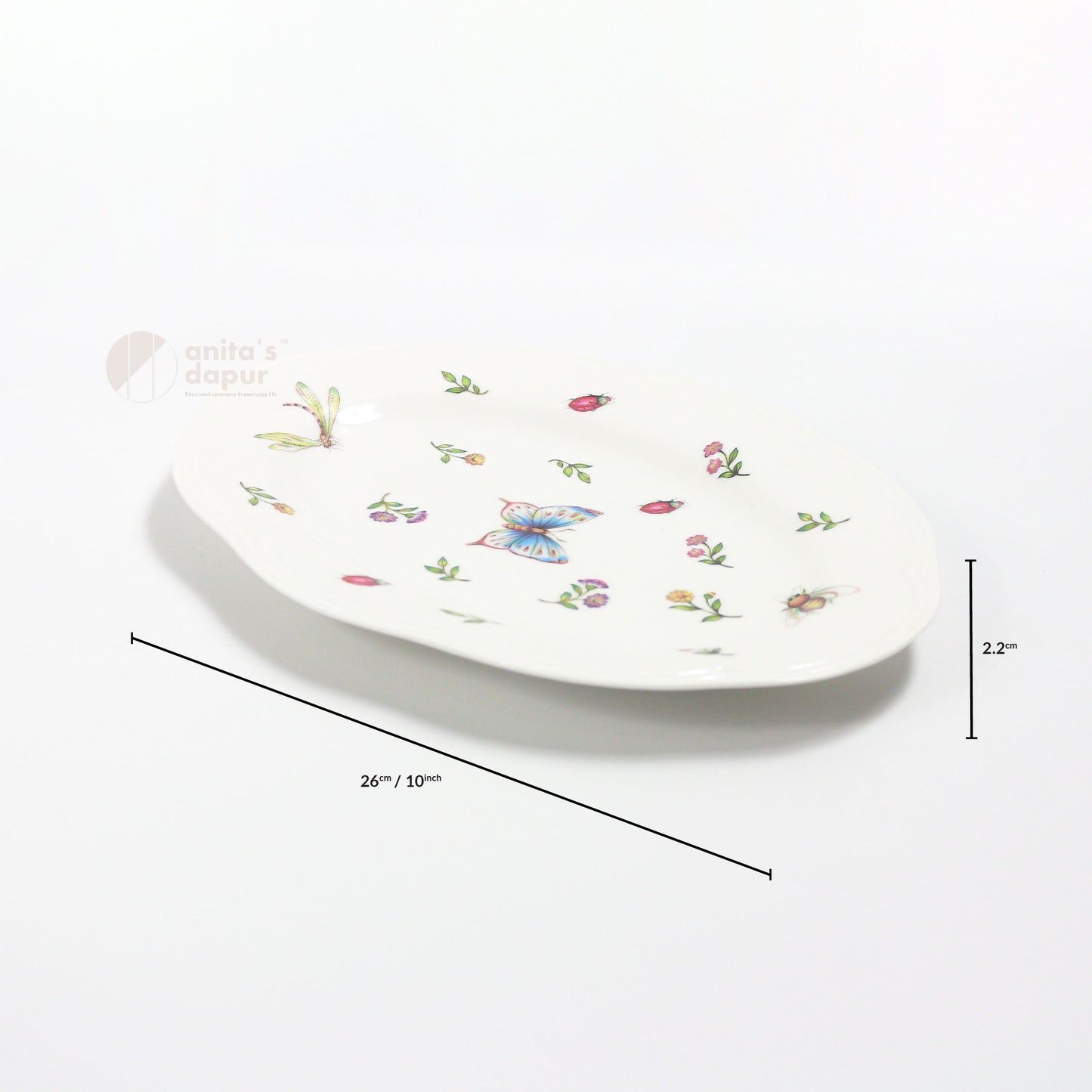 Vintage Insect Design Plate (8 inch , 8.5 inch , 10 oval)