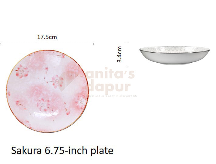 Pink Sakura Plate (7 inch and 8 inch)