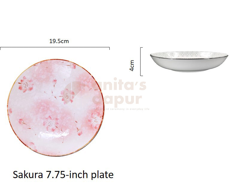 Pink Sakura Plate (7 inch and 8 inch)