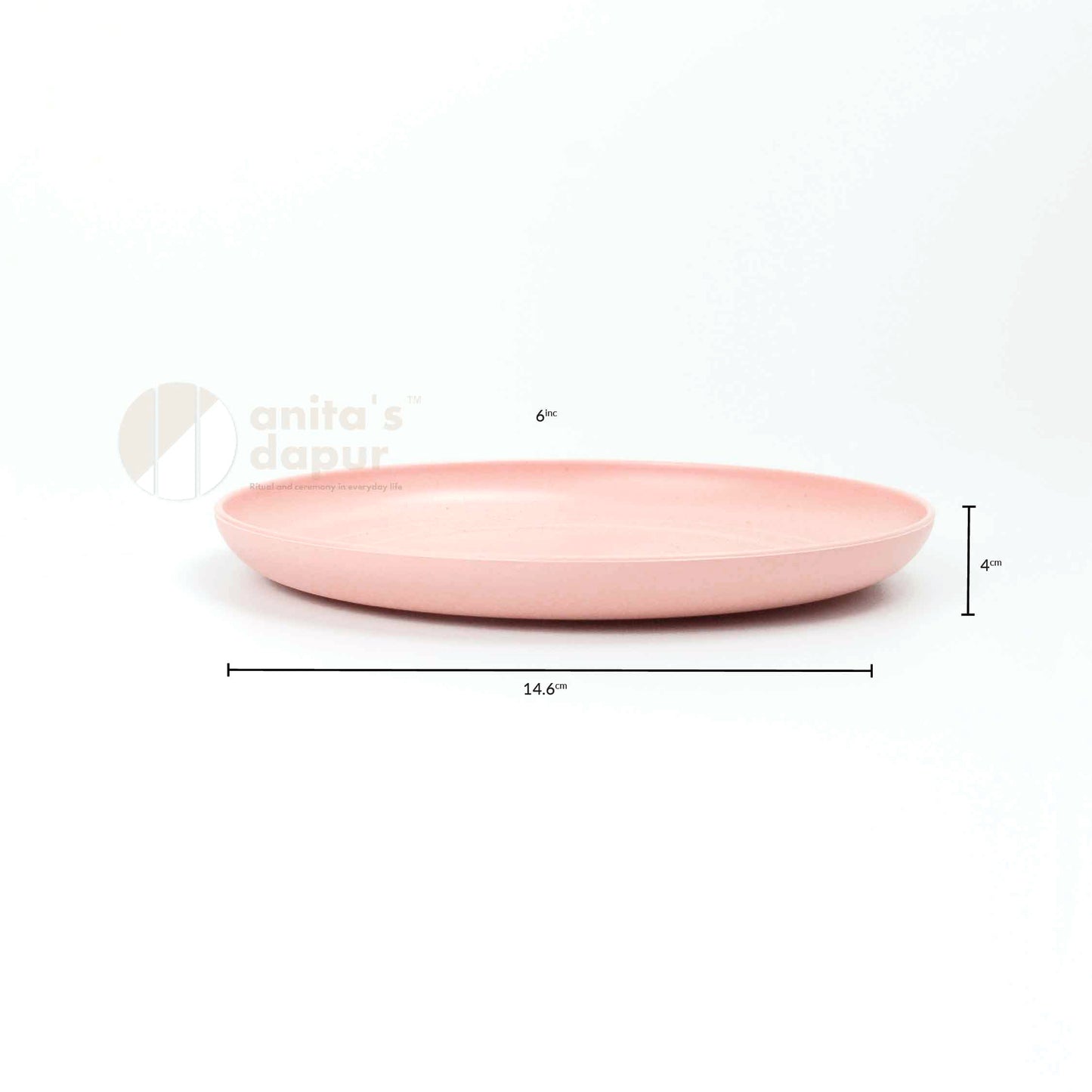 Wheat Straw Plate Pink (3inch , 6inch , 8inch , 10inch , 11.6inch)