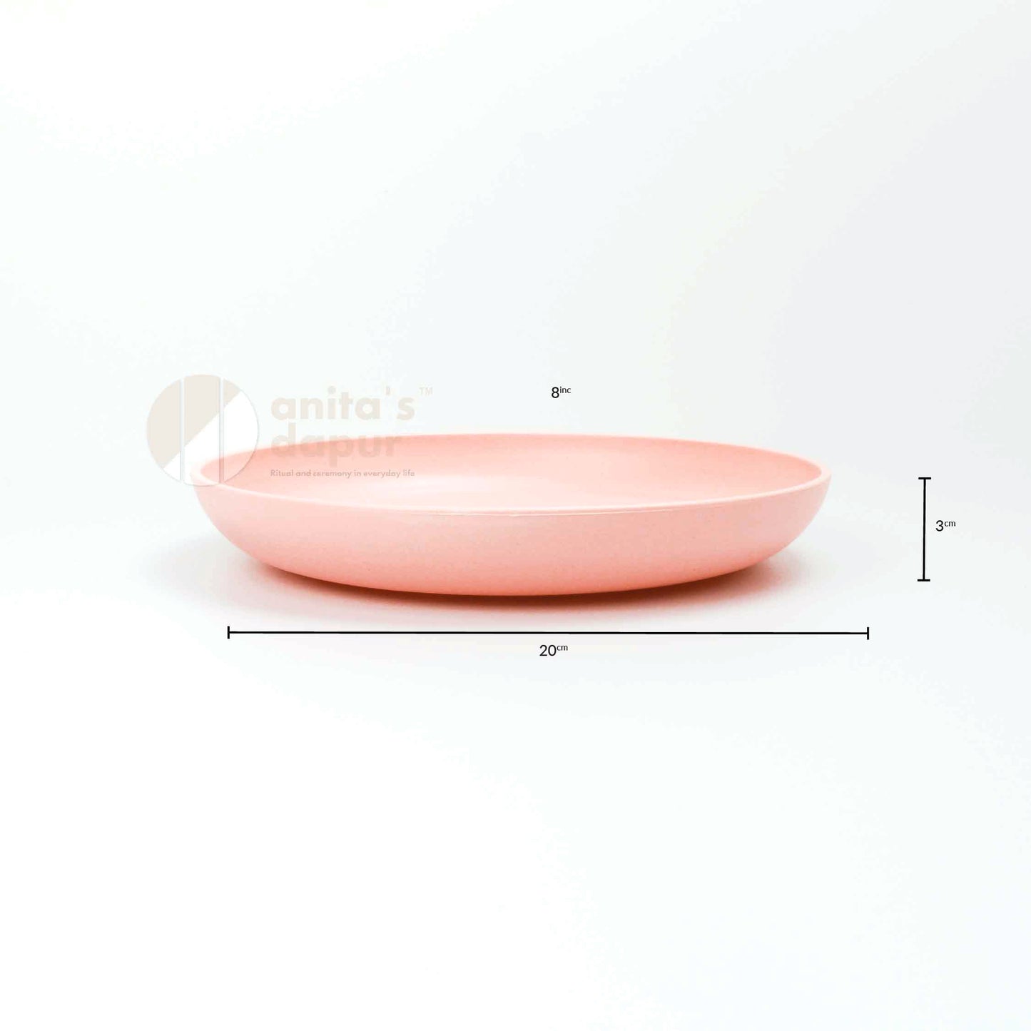 Wheat Straw Plate Pink (3inch , 6inch , 8inch , 10inch , 11.6inch)