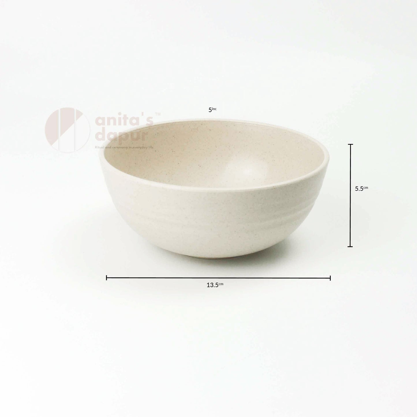 Wheat Straw Bowl Beige & Pink (5 inch)
