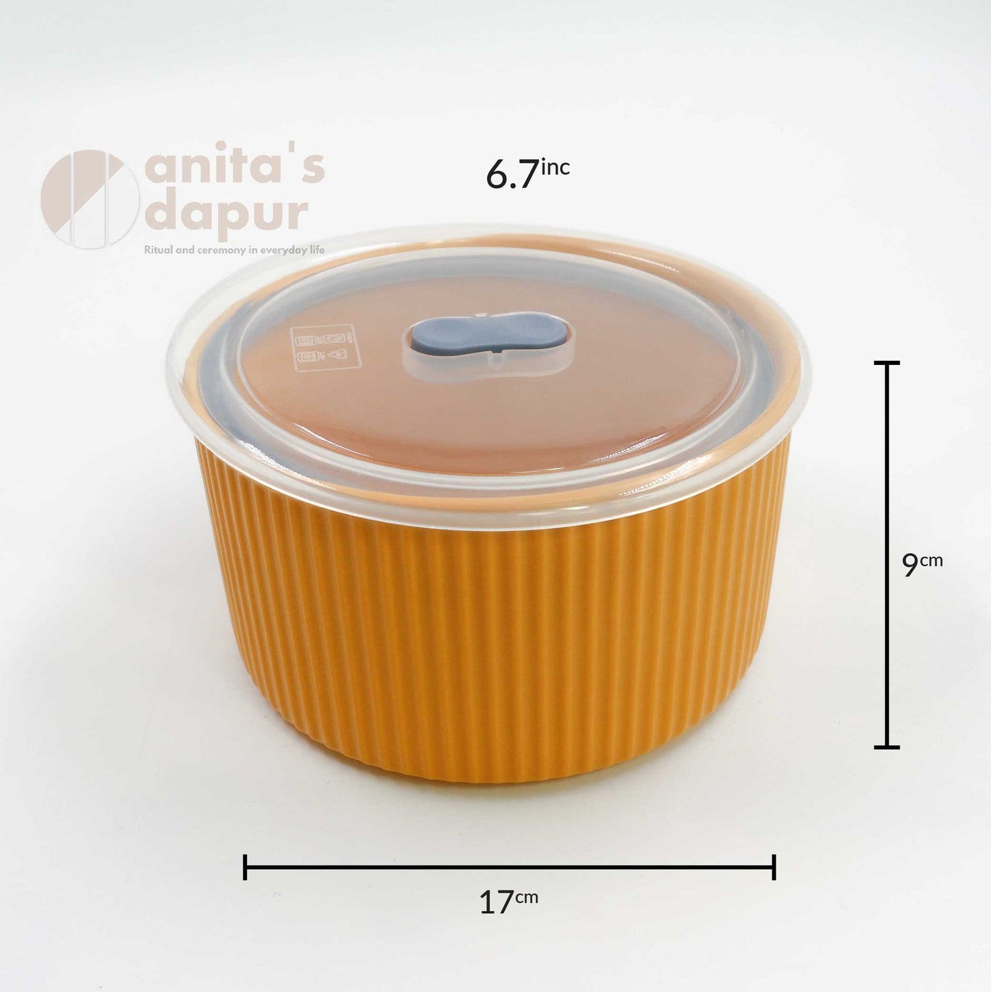 Yellow Fresh Keeping Bowl (5.9 inch and 6.7 inch)