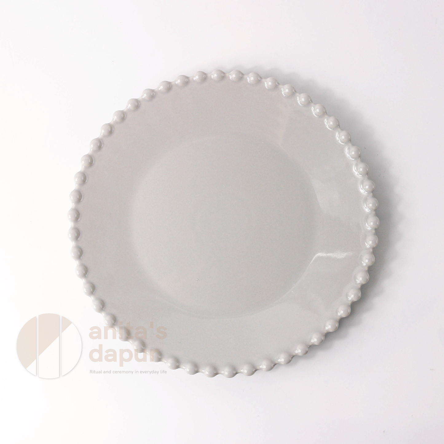 Beads Series Plate Grey (8inch , 10inch)