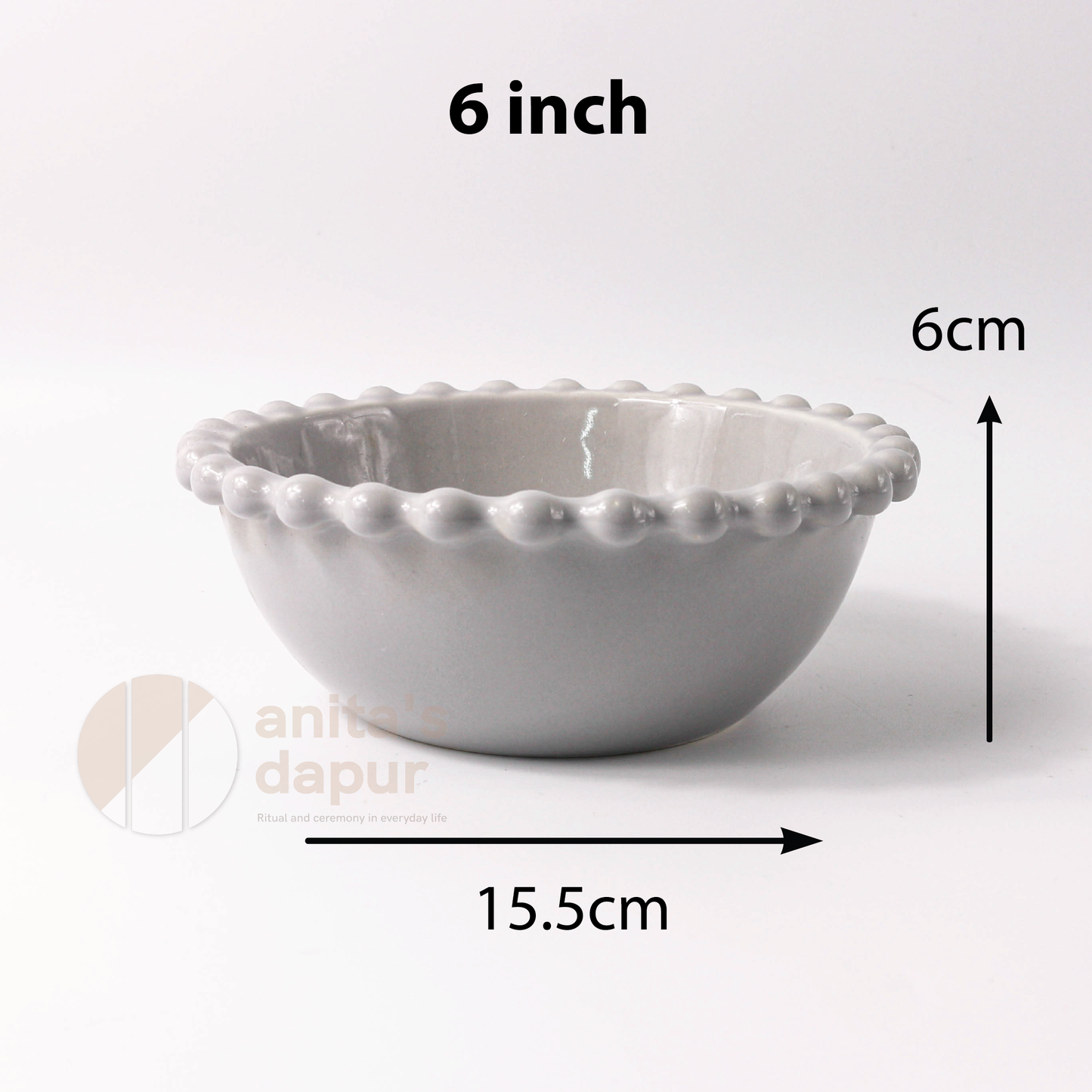 Beads Series Bowls Grey (4.5inch , 6inch)