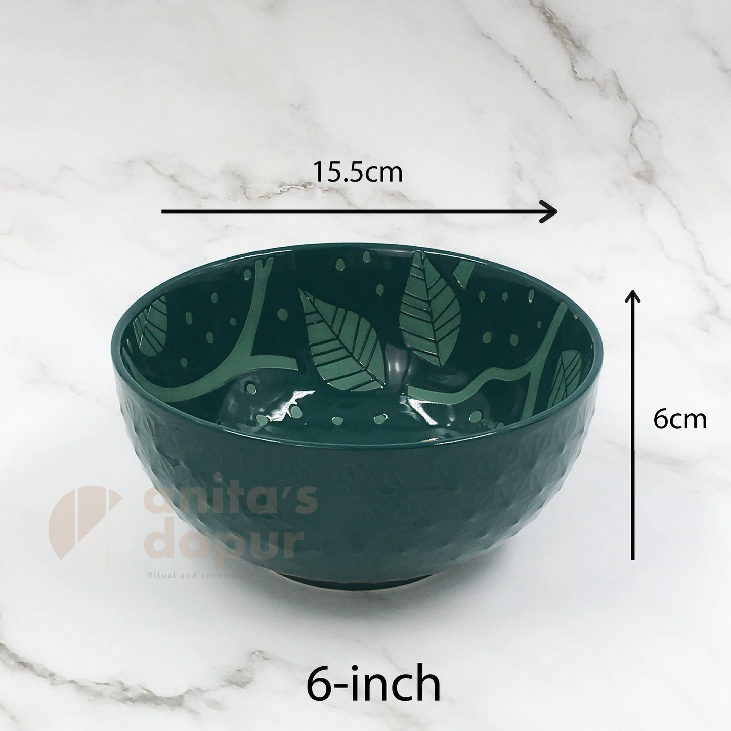 Green Crane Bird Bowls (5inch, 6inch and 8inch)