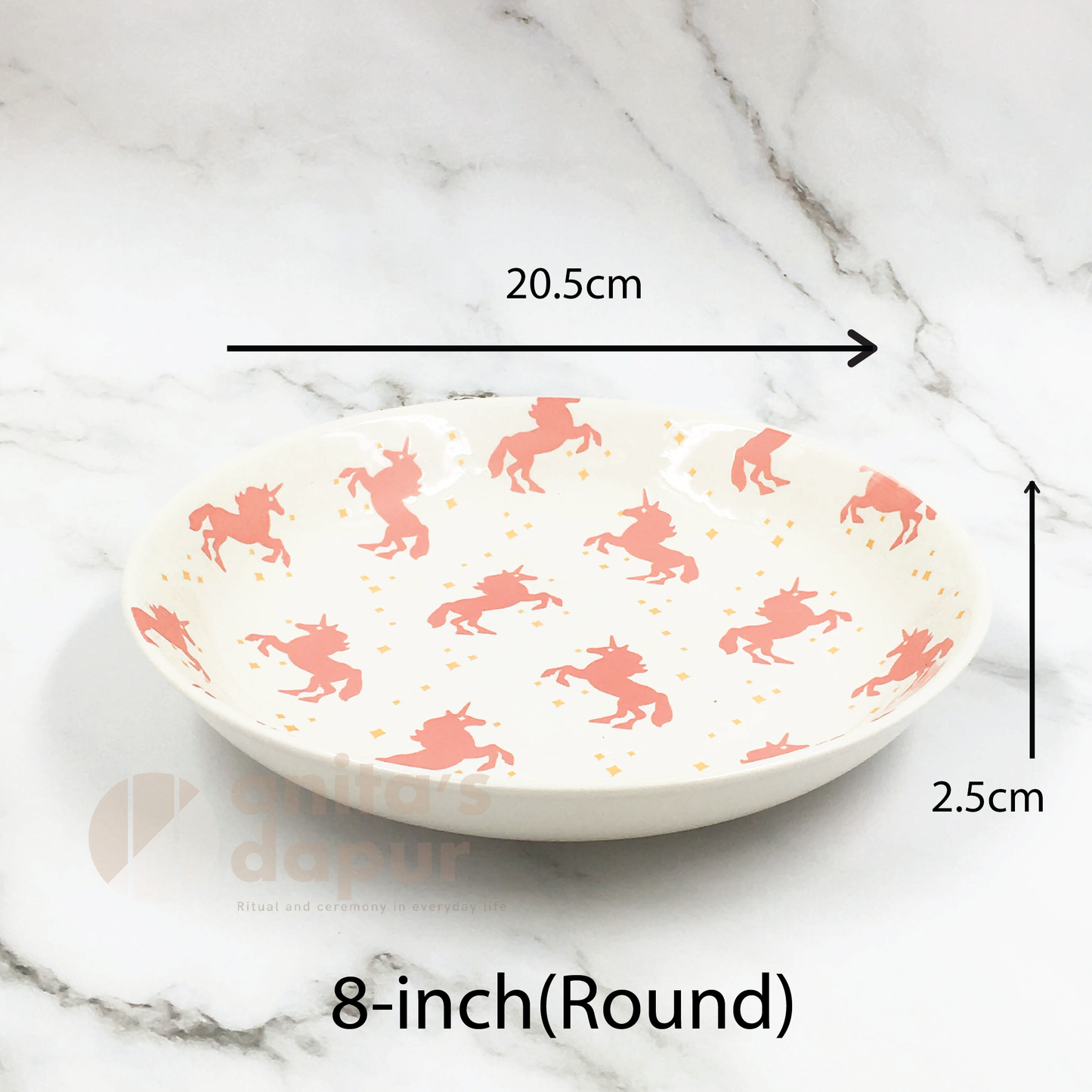 Unicorn Plate (8inch)