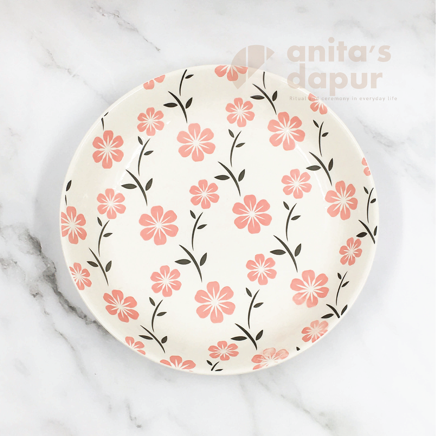 White Sakura Plate (8inch)