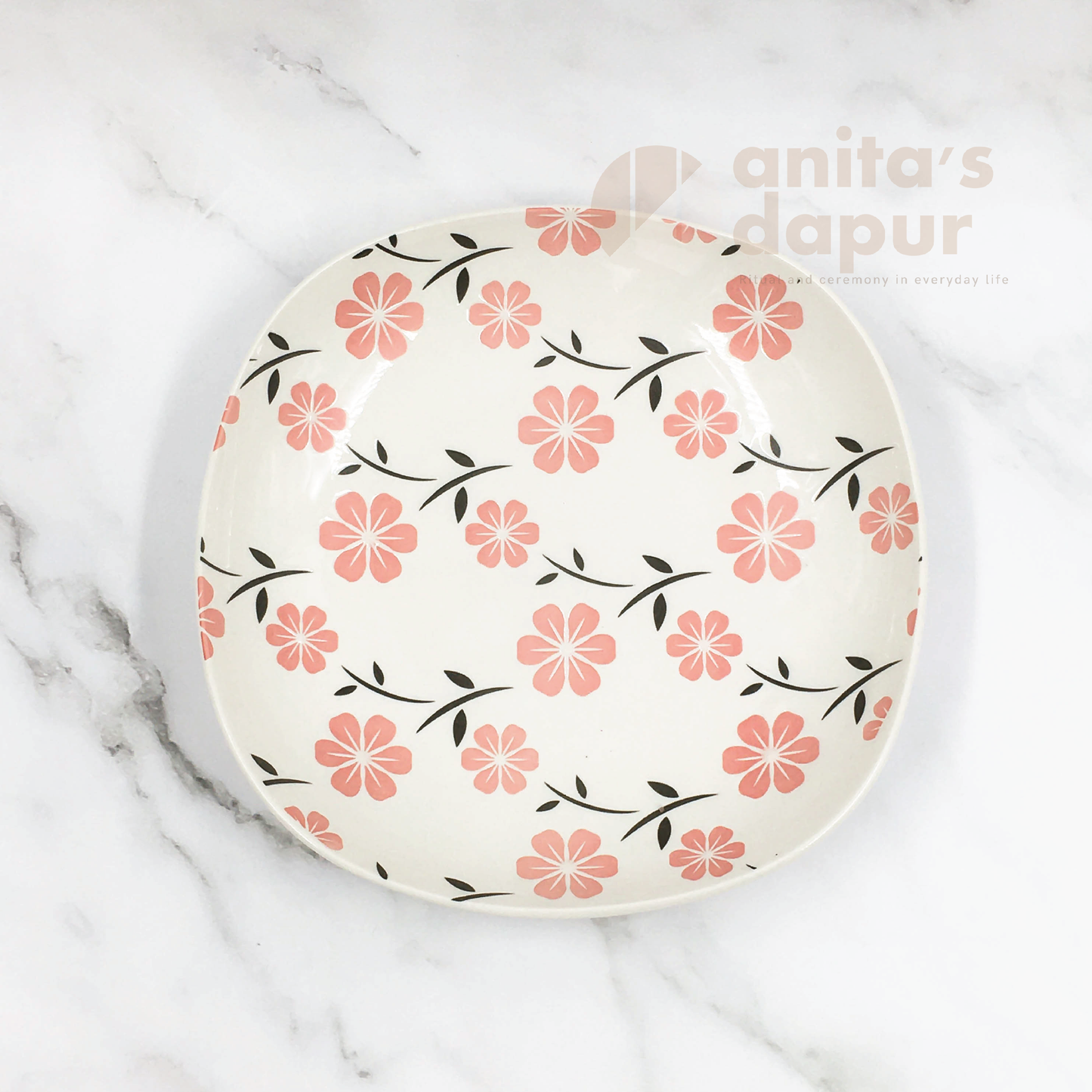 White Sakura Plate (8inch)