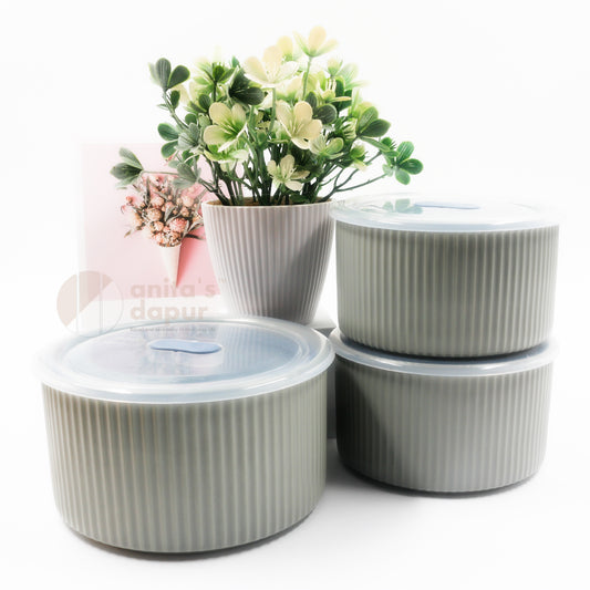 Fresh Keeping Bowl Set Grey