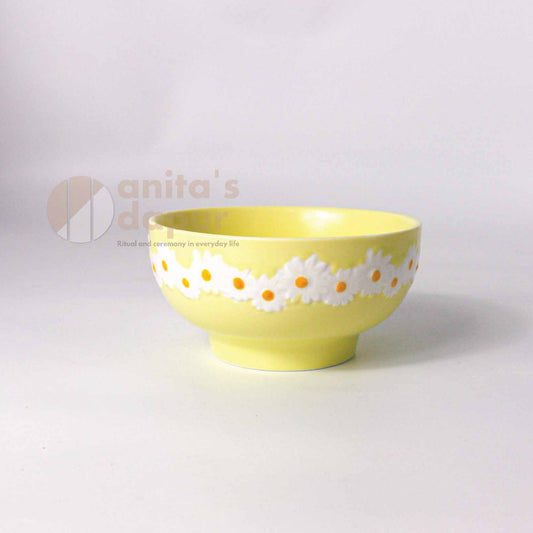 Yellow Chrysan Bowl (4.75 inch , 8inch)