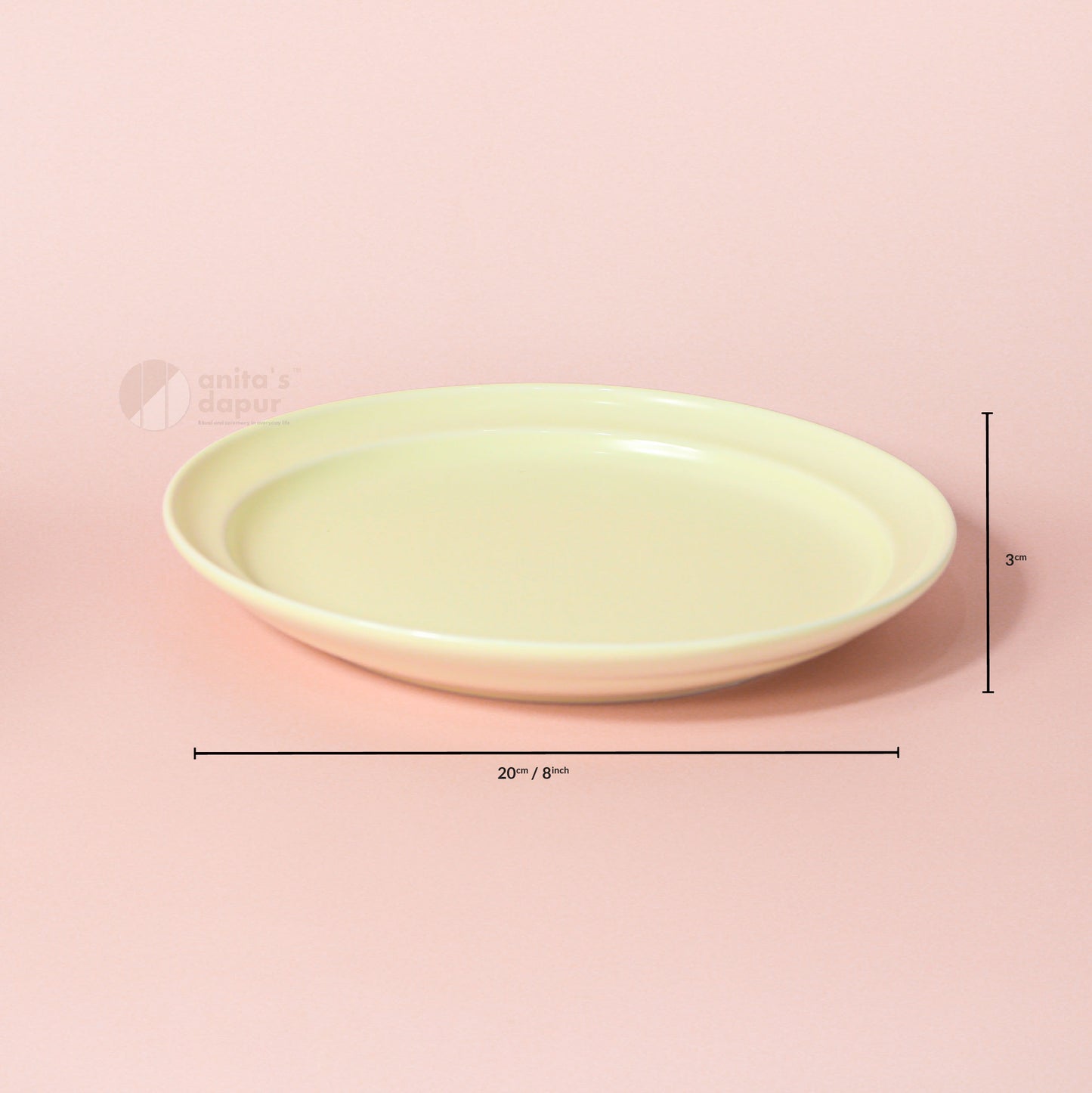 Matte Creamy Plate (8 inch)
