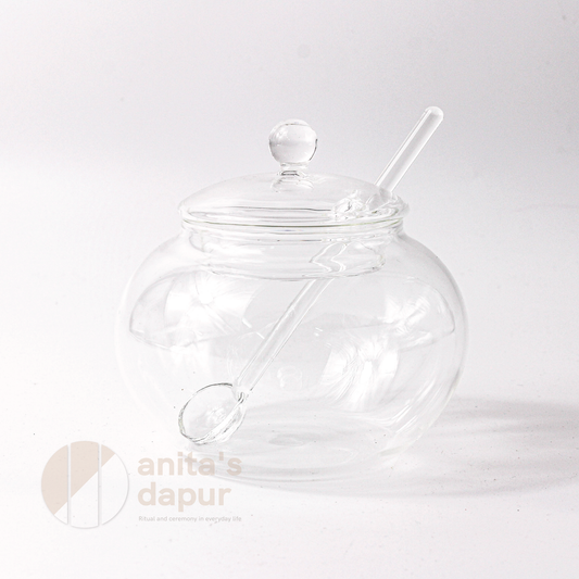 Round Transparent Condiment Jar