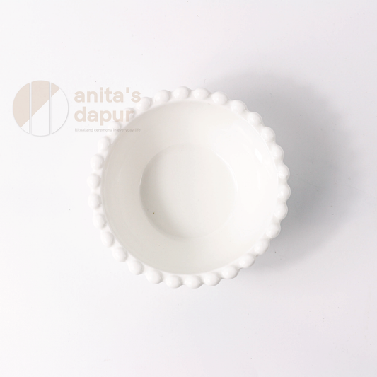 White Beads Series Bowls (4.5 inch , 6 inch)