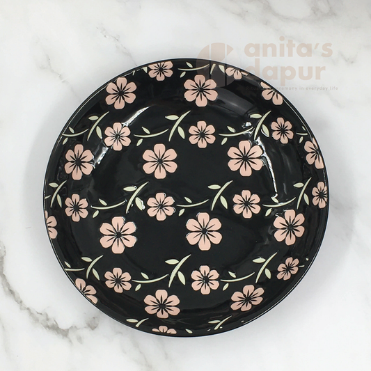 Black Sakura Plate (8inch)